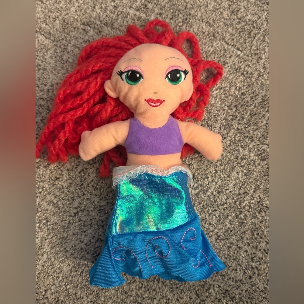 Ariel little mermaid princess little lovables plush doll 2008 removable skirt